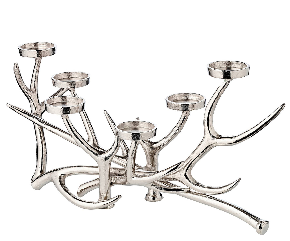EDZARD Chandelier James (hauteur 25 cm, longueur 45 cm), nickelé