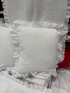 2 Housses à coussin volants nid d’abeilles 40x40cm