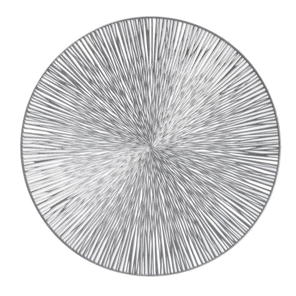 Set de table, plastique, argenté