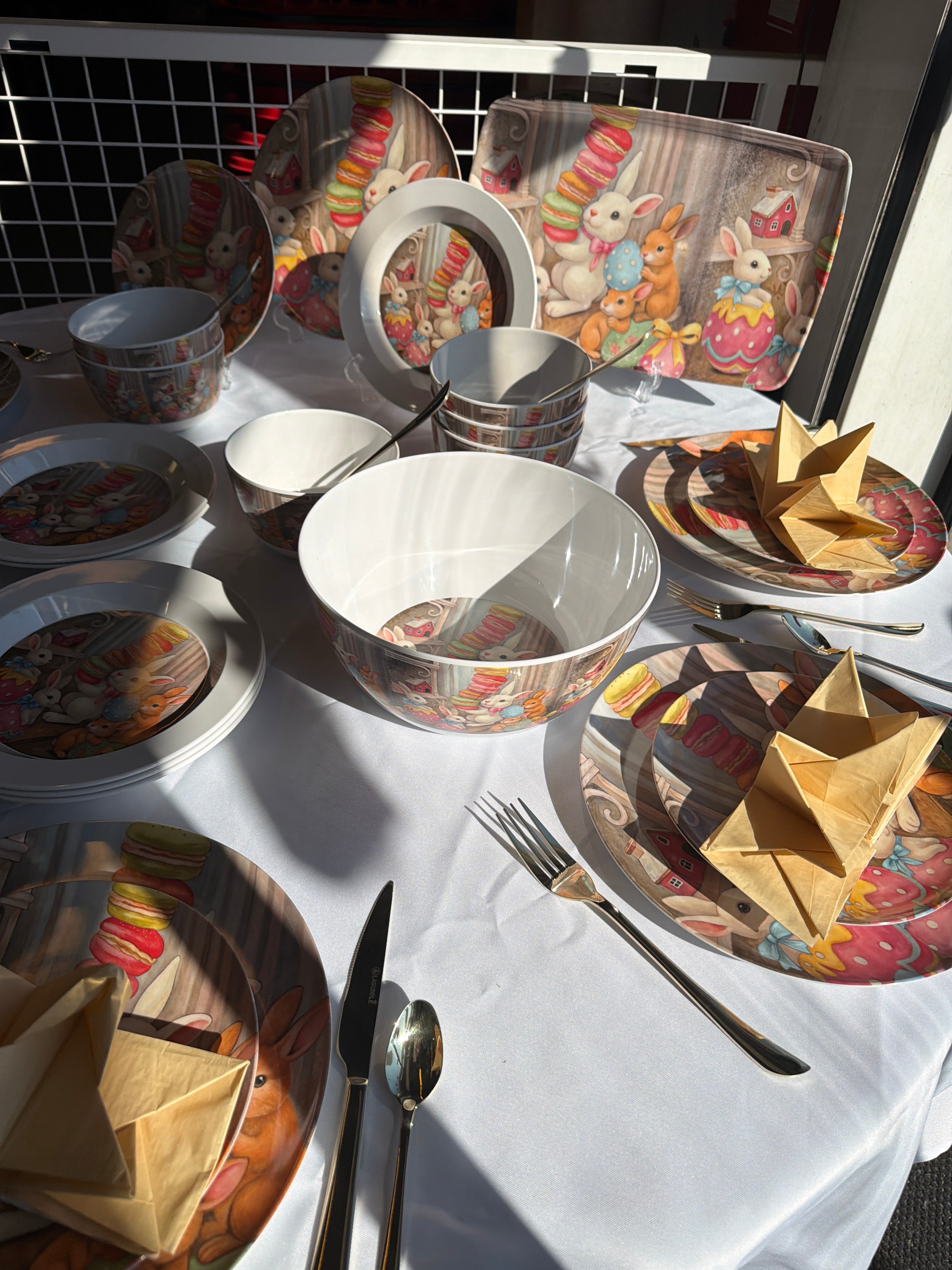 Service à vaisselle Melamine 26 pièces collection Pâques 2026