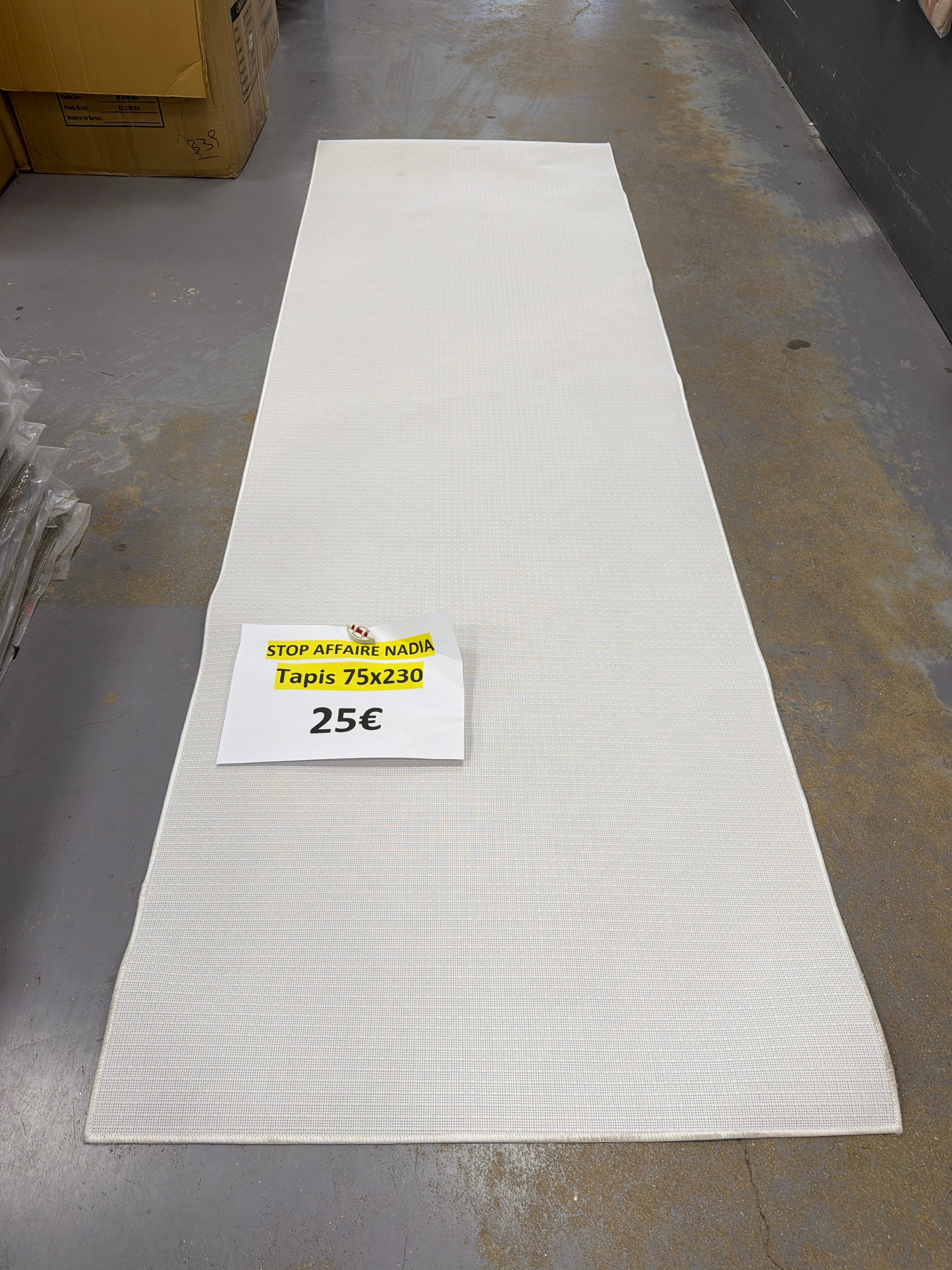 NOUVEAU TAPIS COFFRE CAMPING 73x230cm BLANC