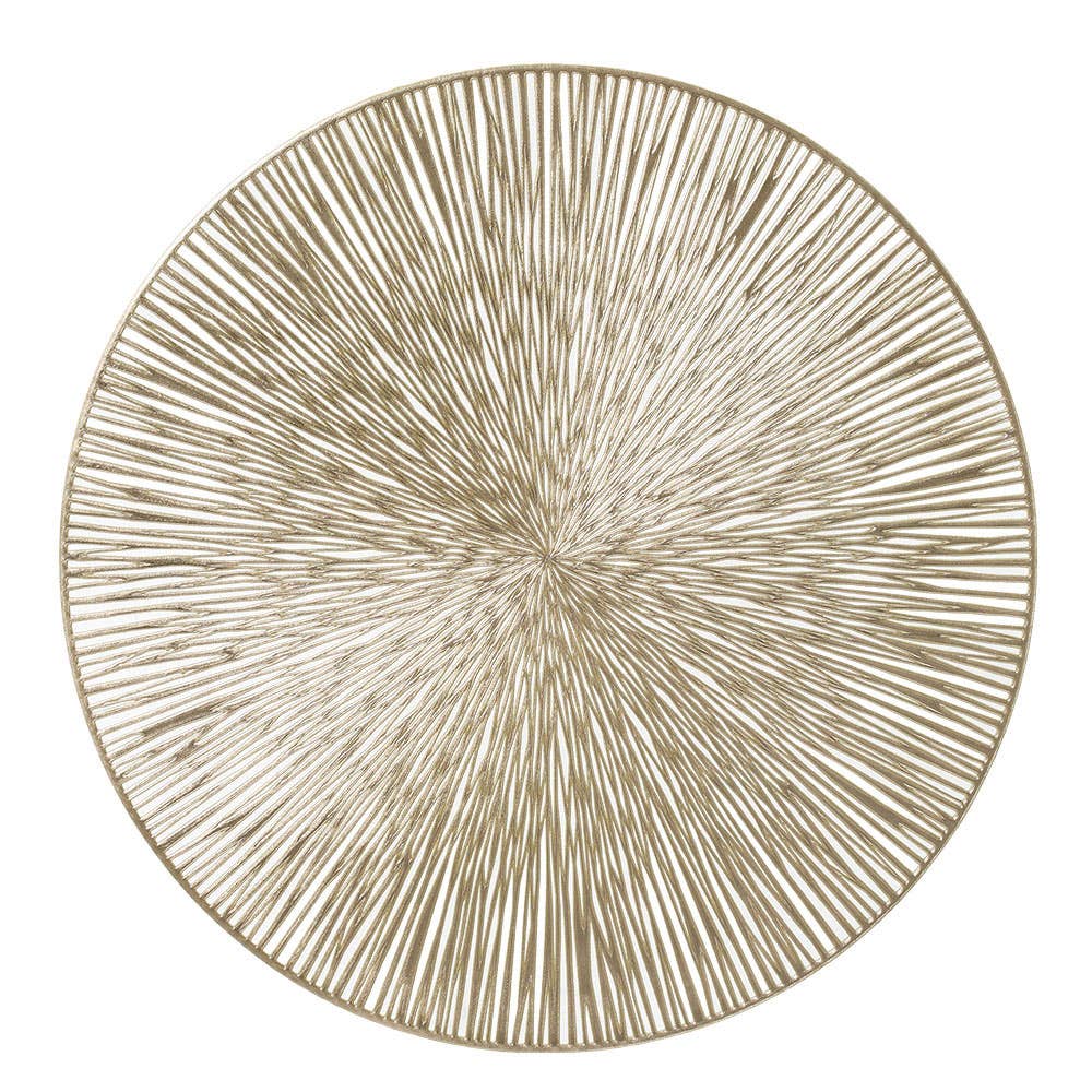 Set de table en plastique doré: Or / Env. Ø 38 cm