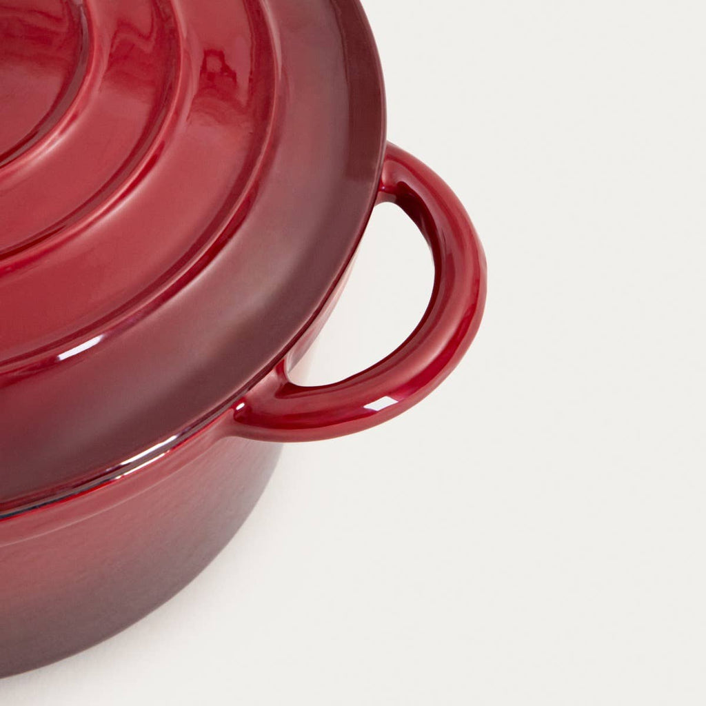 Cocotte en fonte | ANDREAS | ombré traditionnel bordeaux 4 L