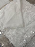 Couverture bébé 90x90cm nid d’abeille