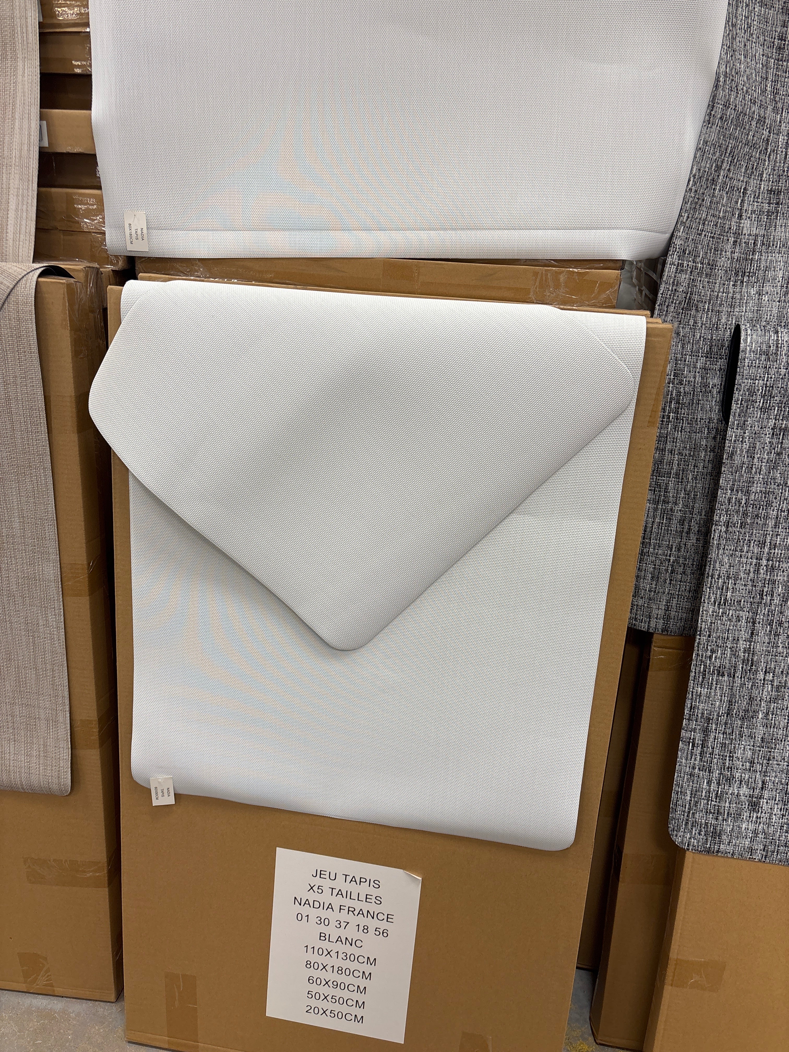 Jeux de tapis plastique 5m90 Blanc