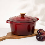 Cocotte en fonte | ANDREAS | ombré traditionnel bordeaux 4 L