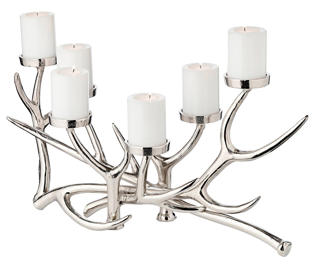 EDZARD Chandelier James (hauteur 25 cm, longueur 45 cm), nickelé