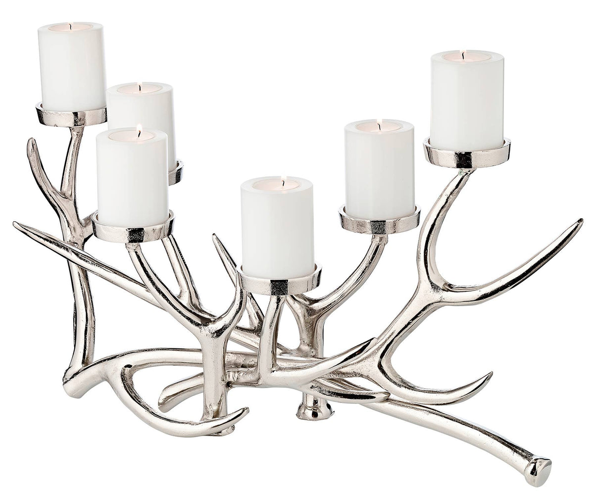 EDZARD Chandelier James (hauteur 25 cm, longueur 45 cm), nickelé