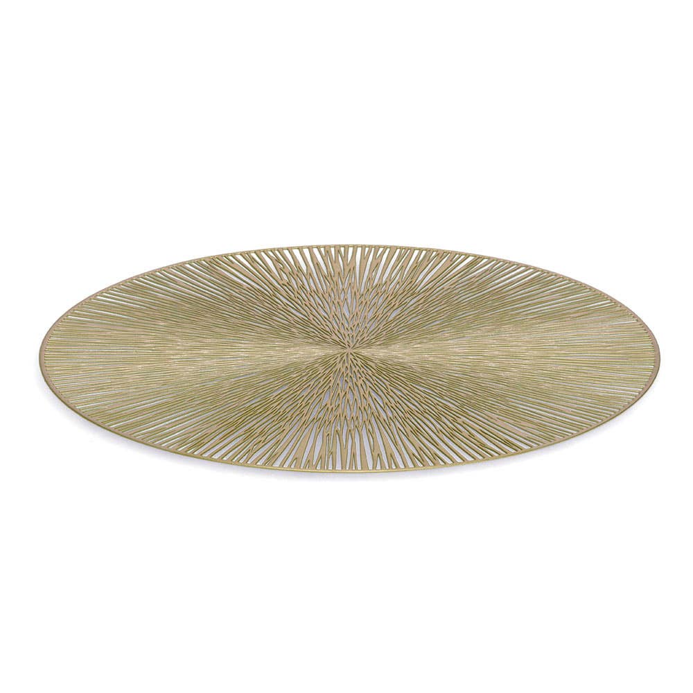 Set de table en plastique doré: Or / Env. Ø 38 cm