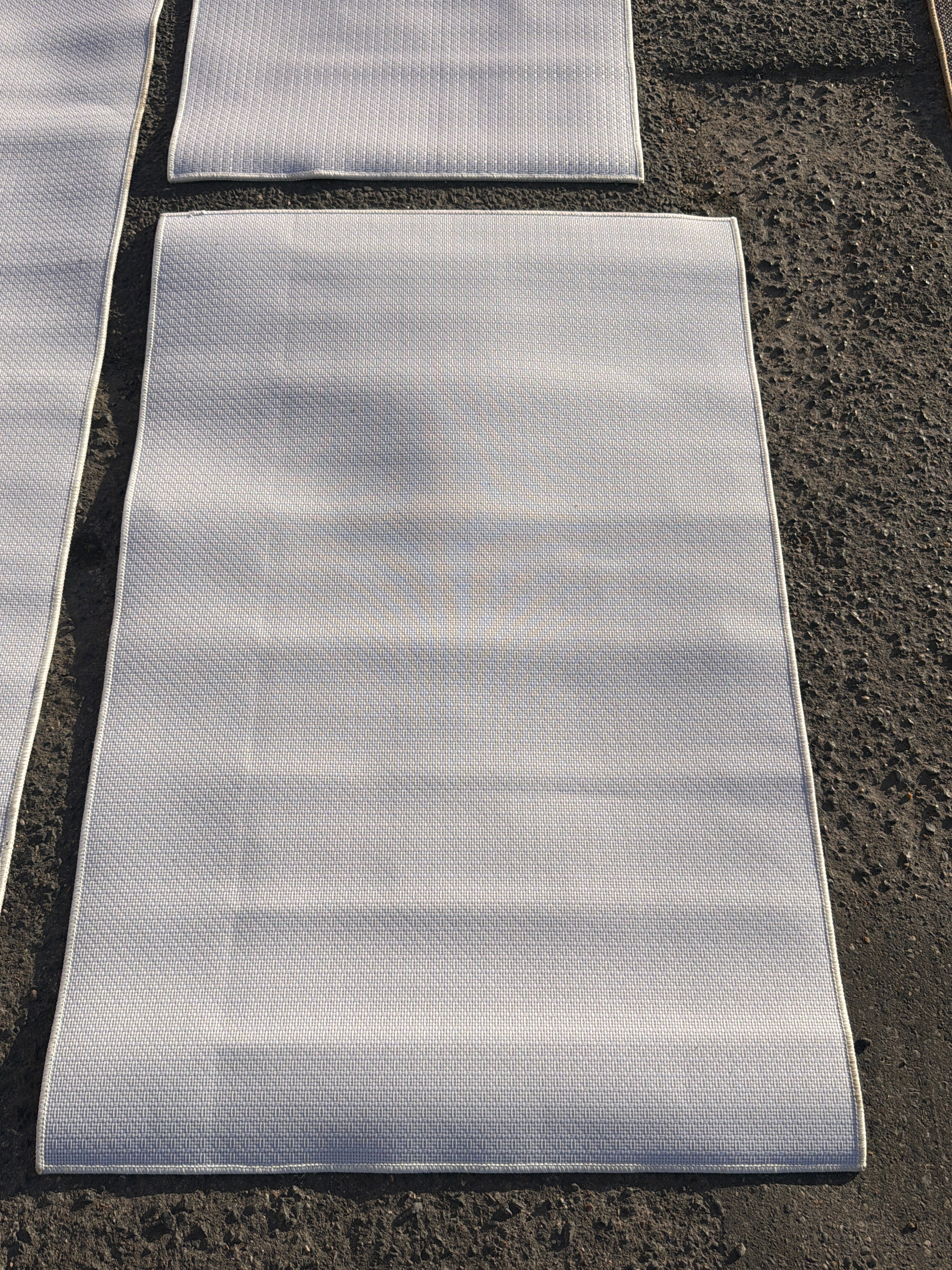 Nouveau Tapis plastique 60x90 BEIGE-TAUPE-BLANC-GRIS