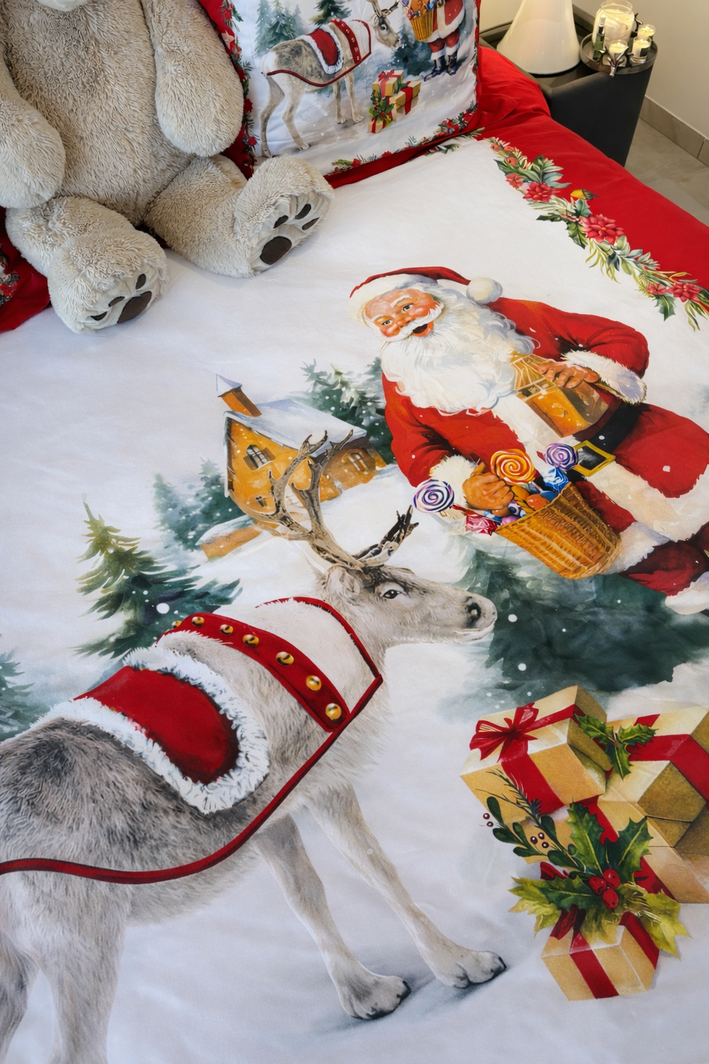 Housse de couette 200x200 - noël NADIA 2025 - 100%Coton