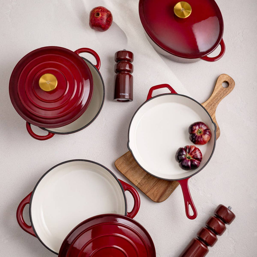 Cocotte en fonte | ANDREAS | ombré traditionnel bordeaux 4 L