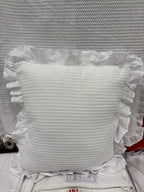 2 Housses à coussin volants nid d’abeilles 40x40cm