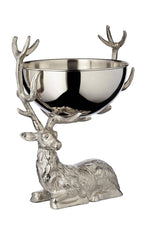 Refroidisseur de bouteille Hirsch en aluminium nickelé argenté Cerf