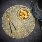 Set de table en plastique doré: Or / Env. Ø 38 cm