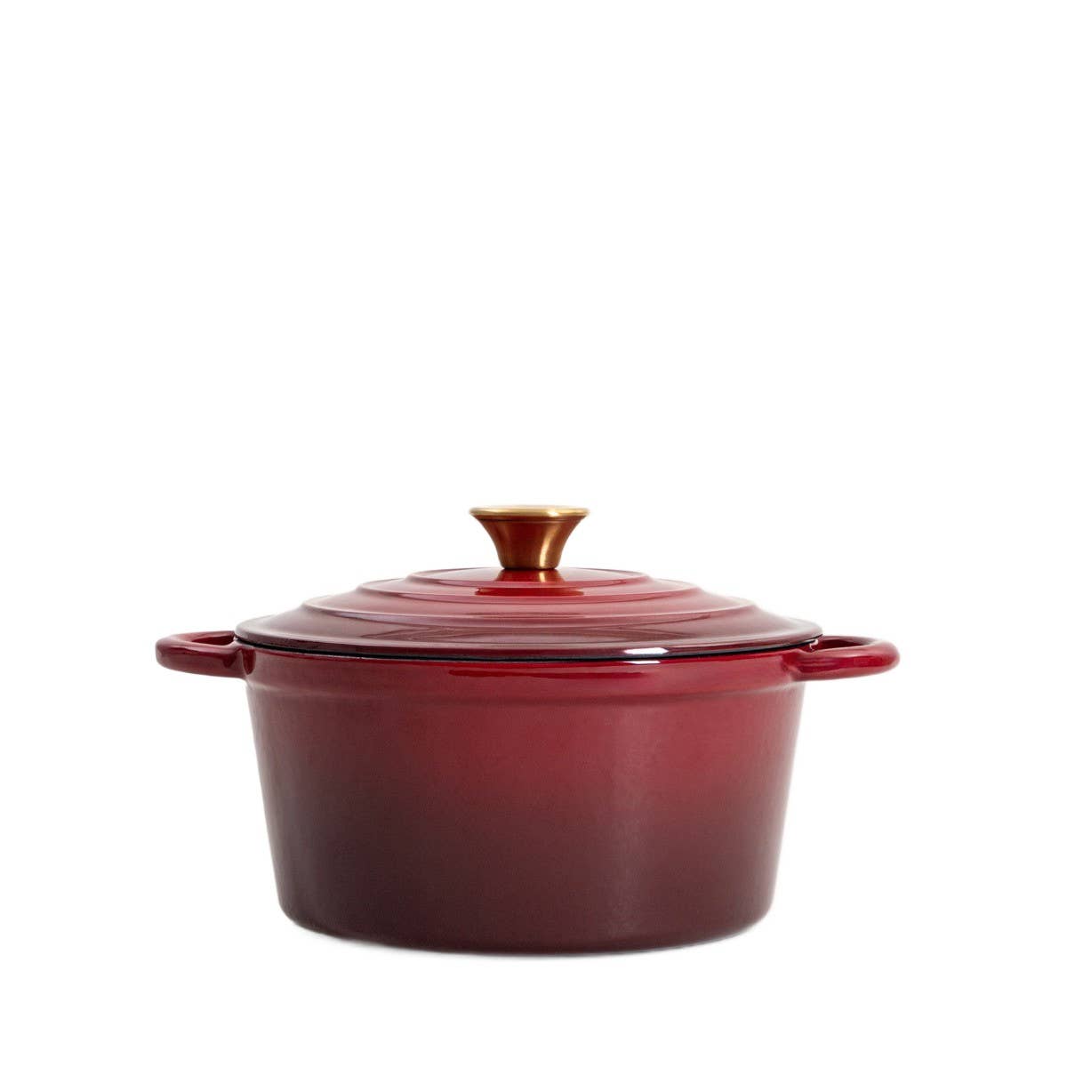 Cocotte en fonte | ANDREAS | ombré traditionnel bordeaux 4 L