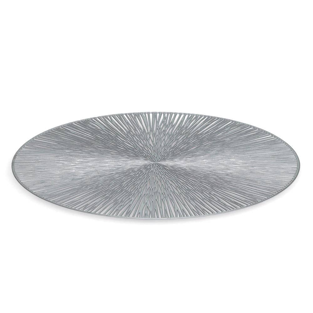Set de table, plastique, argenté
