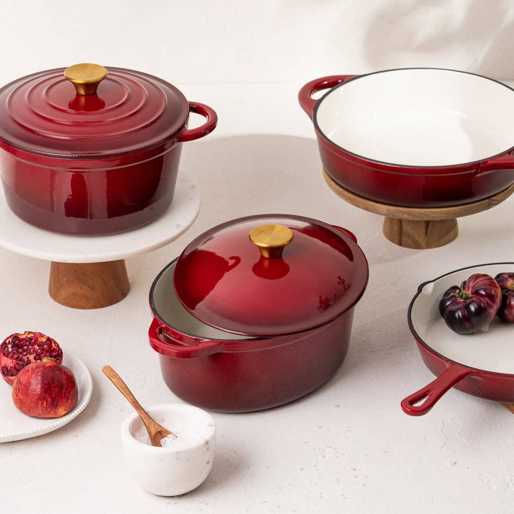 Cocotte en fonte | ANDREAS | ombré plat bordeaux 2,5 l