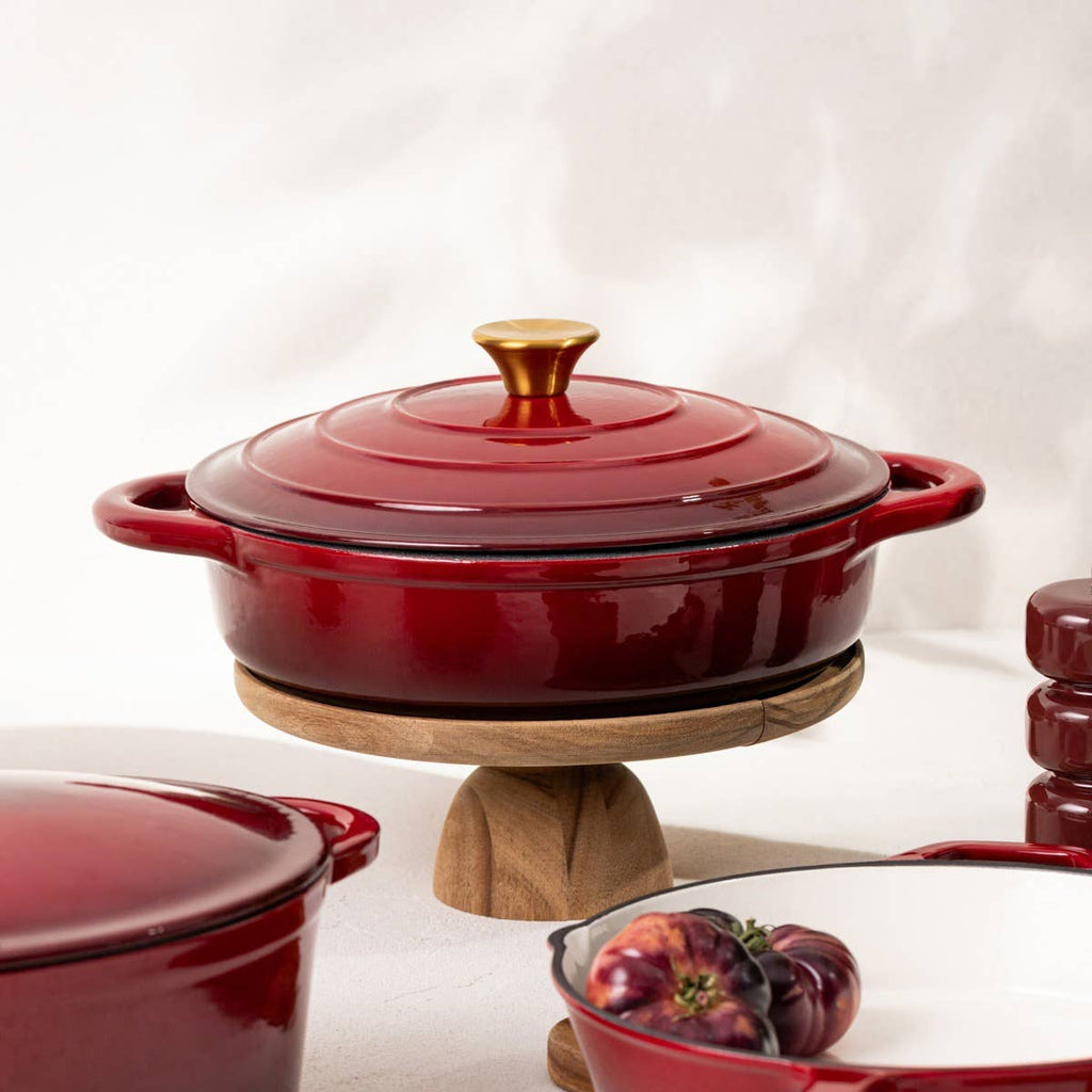 Cocotte en fonte | ANDREAS | ombré plat bordeaux 2,5 l