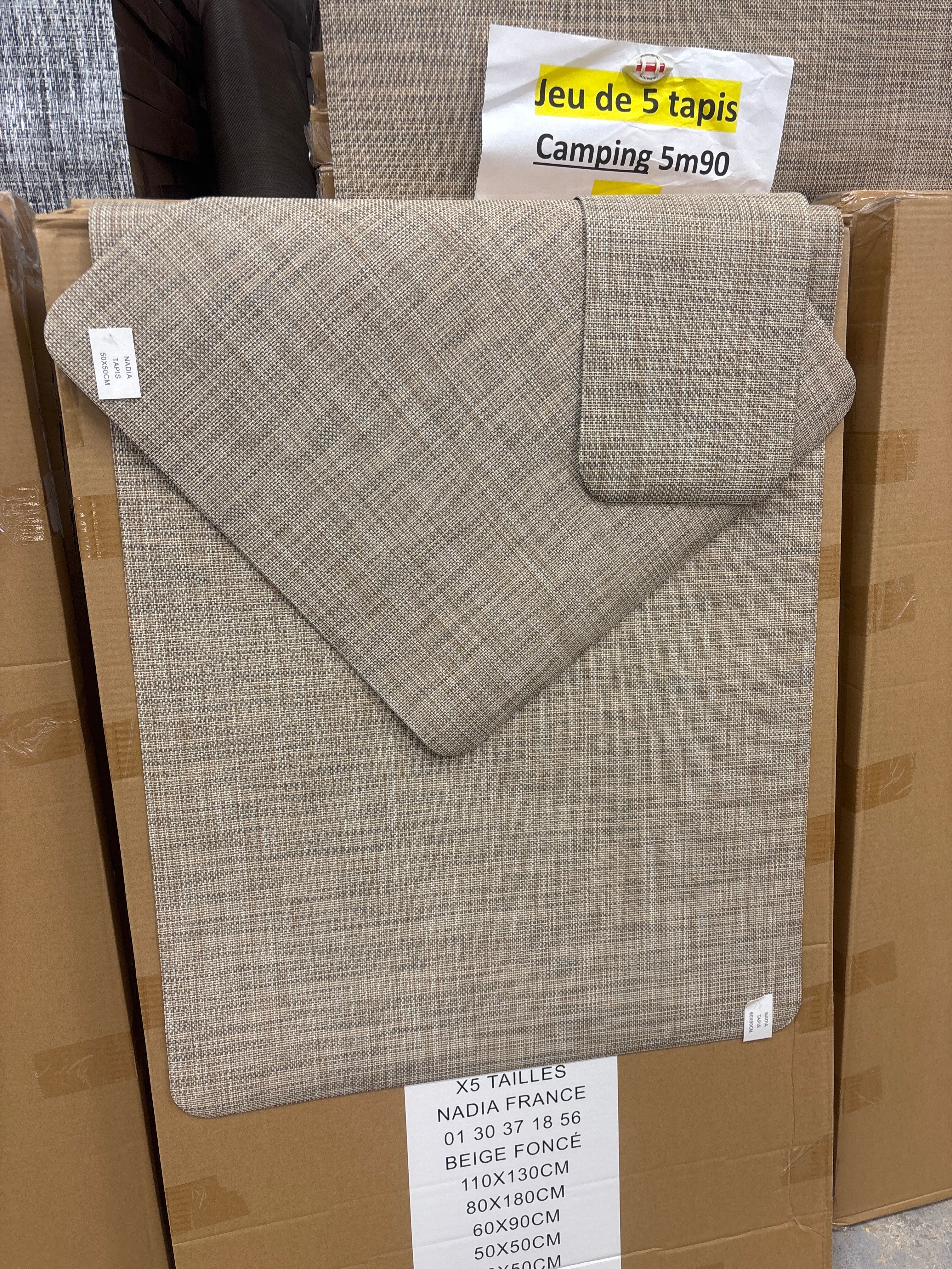 Jeu de tapis plastique Beige Foncé