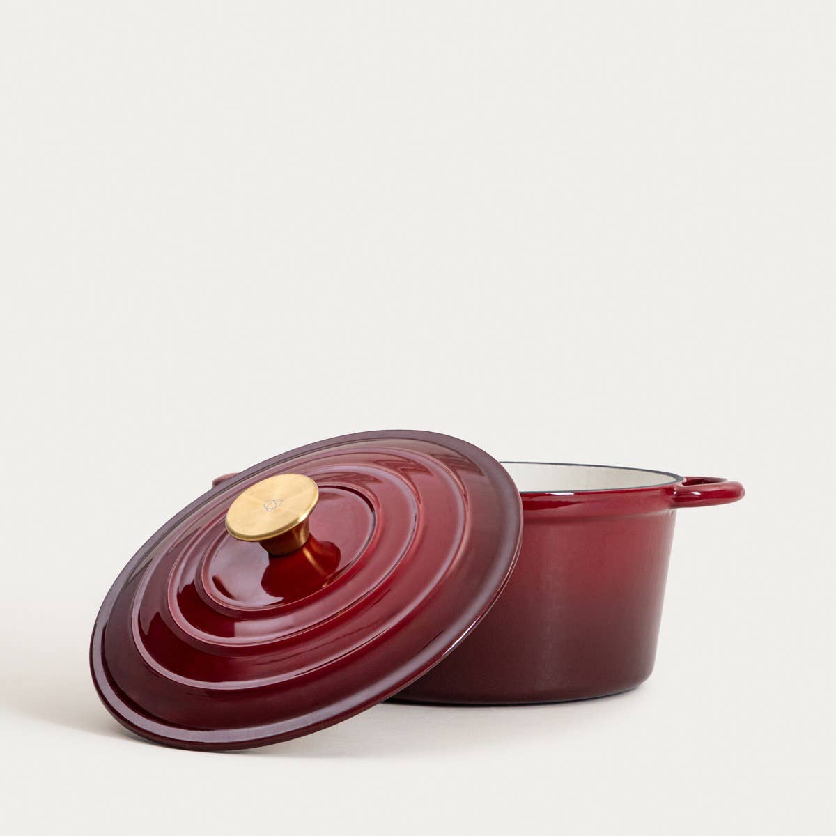 Cocotte en fonte | ANDREAS | ombré traditionnel bordeaux 4 L