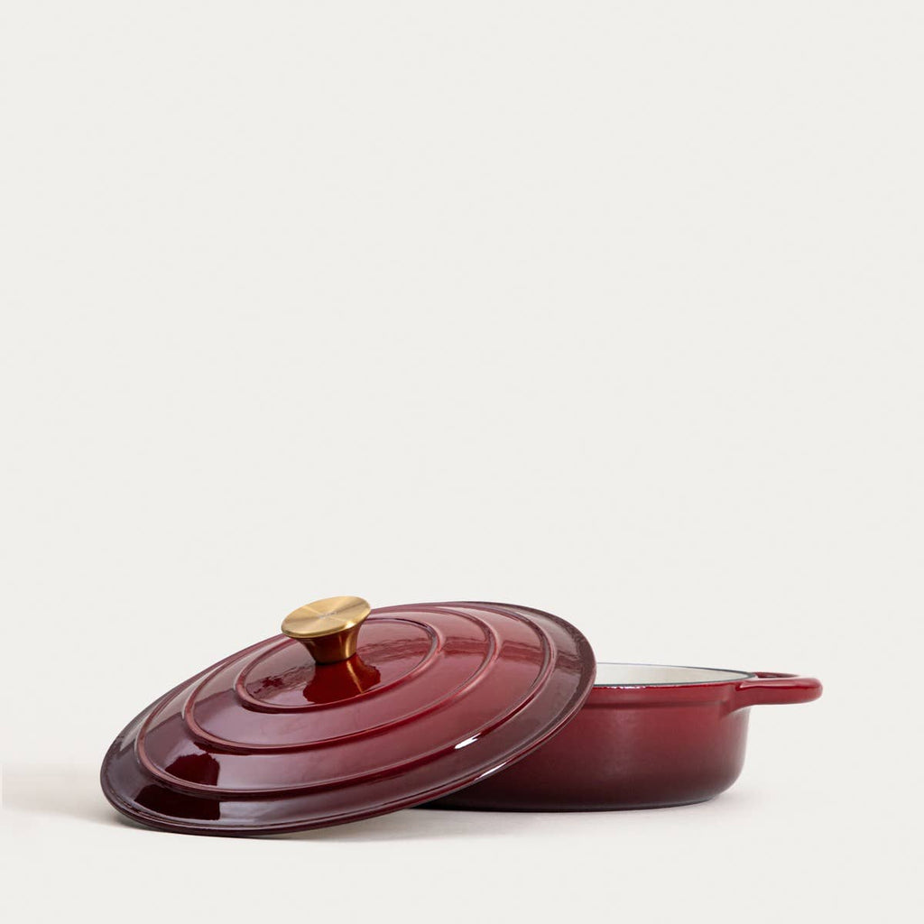 Cocotte en fonte | ANDREAS | ombré plat bordeaux 2,5 l