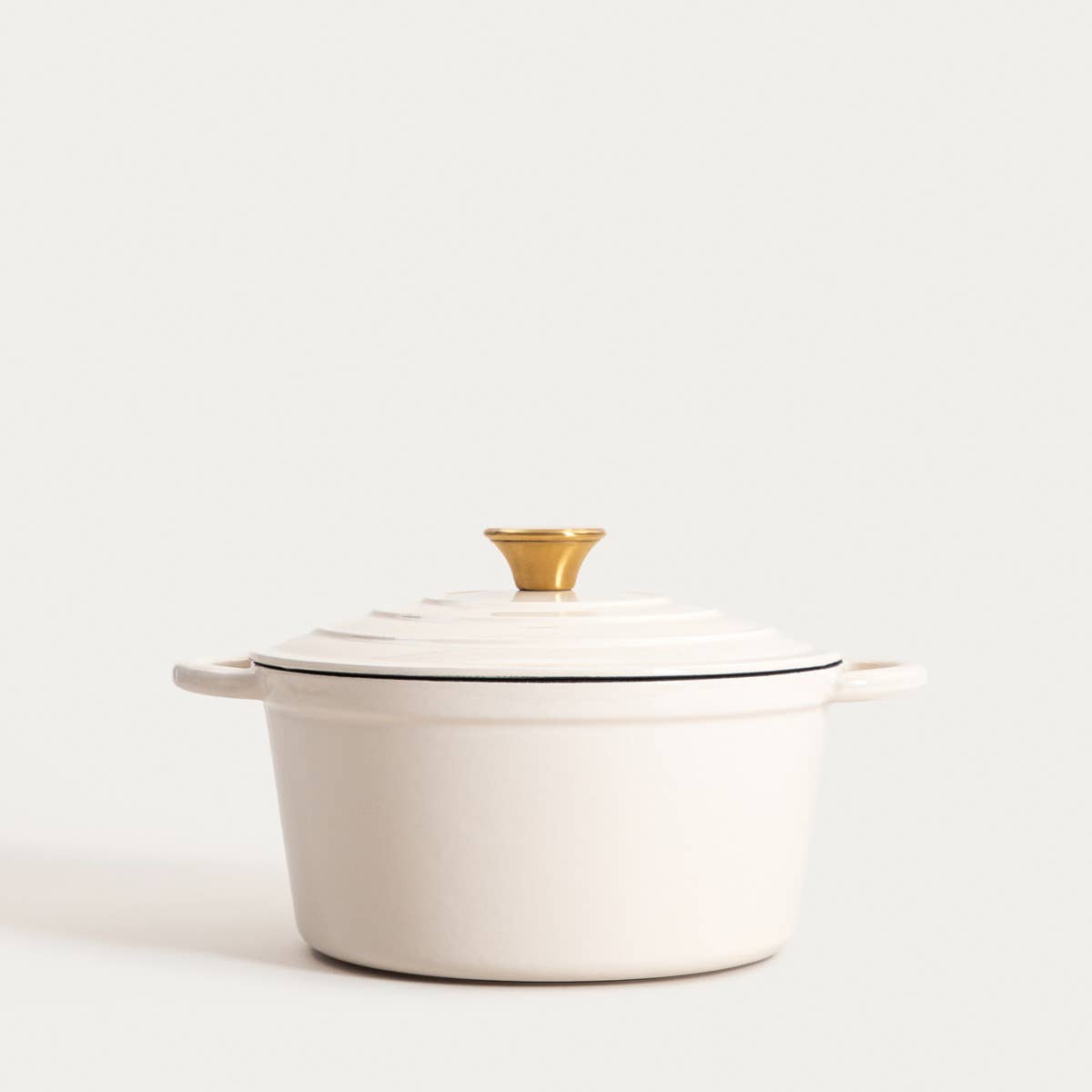 Cocotte en fonte | ANDREAS | beige traditionnelle 4 L
