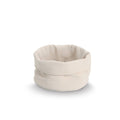 Panier de rangement en piqué gaufré polyester crème: Mousse / Env. Ø 20 x 12 cm