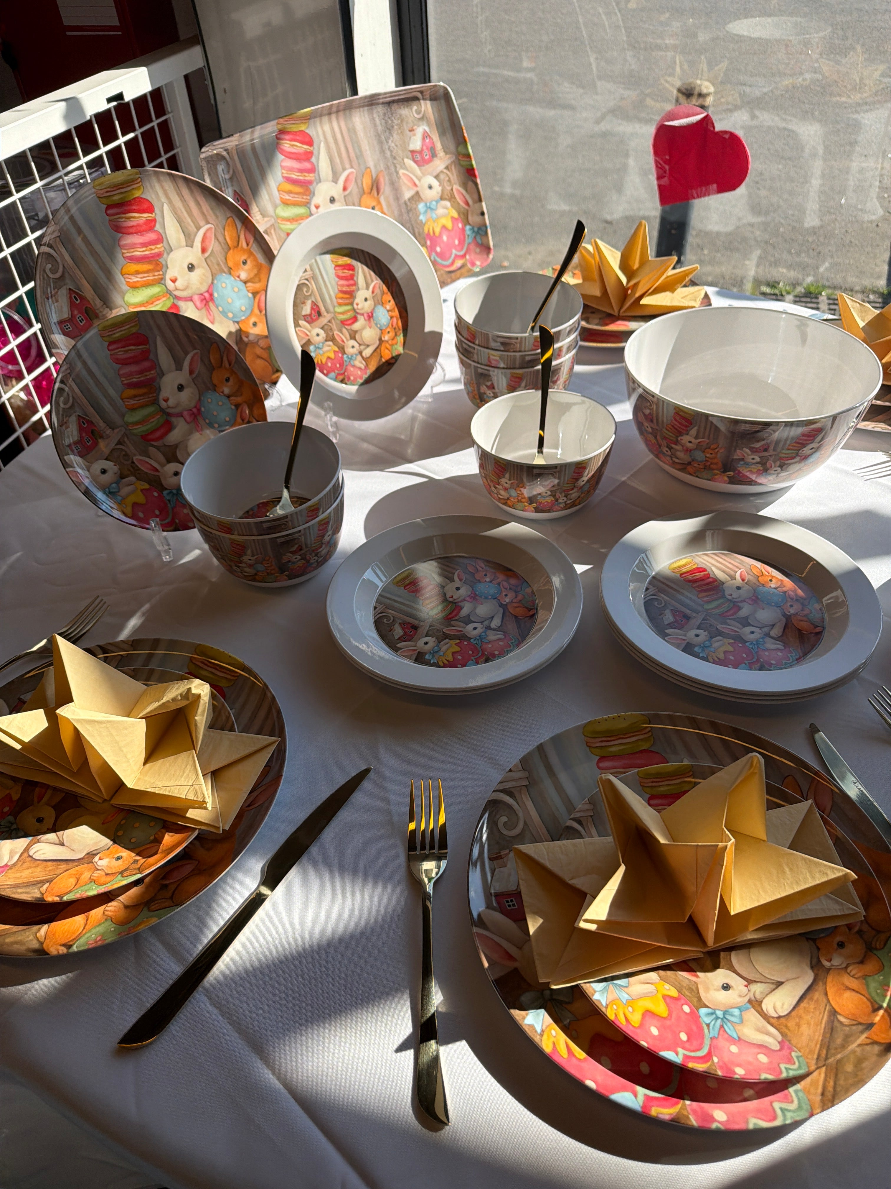 Service à vaisselle Melamine 26 pièces collection Pâques 2026