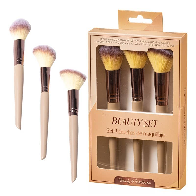 Ensemble de 3 pinceaux de maquillage