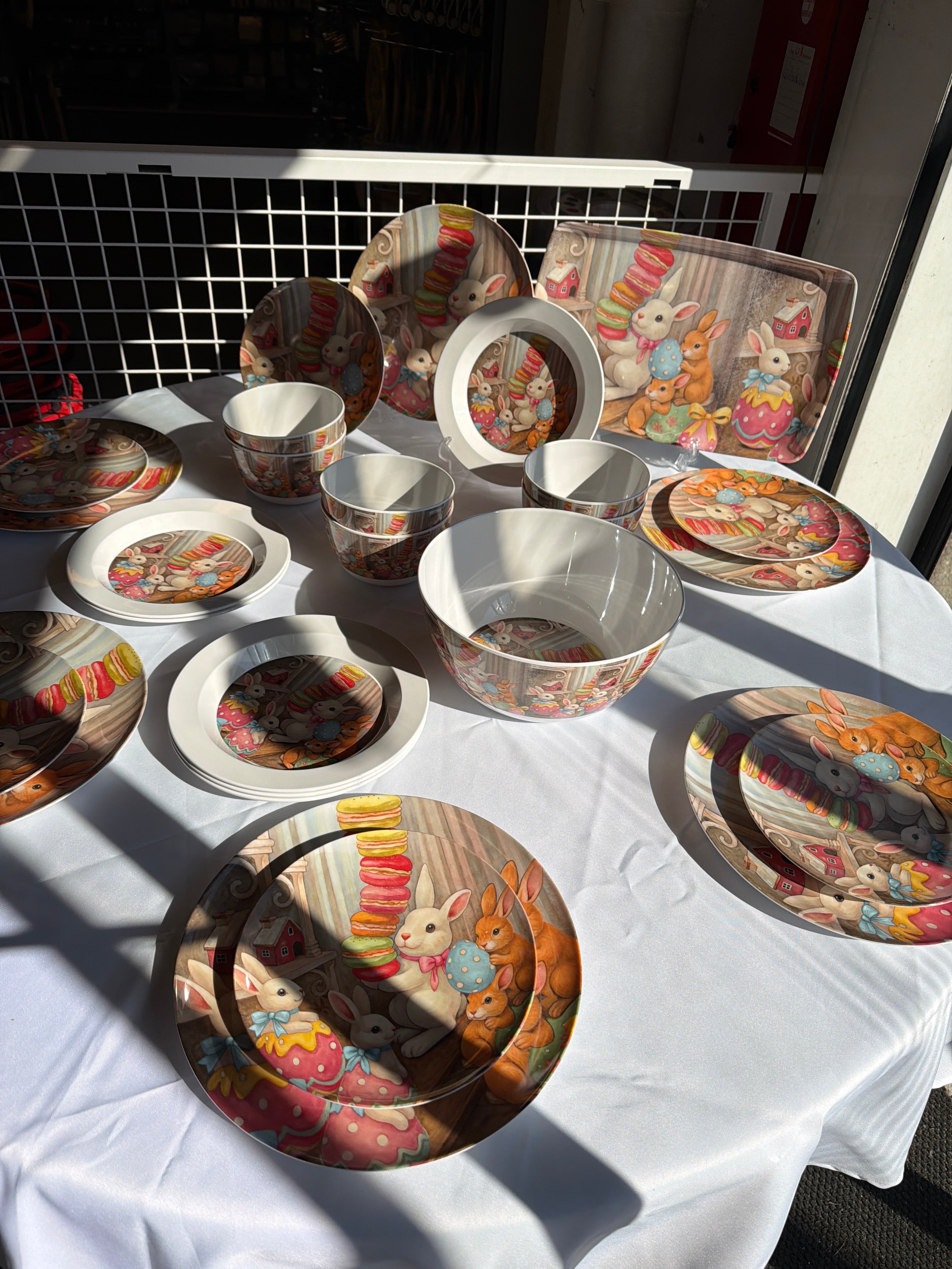 Service à vaisselle Melamine 26 pièces collection Pâques 2026