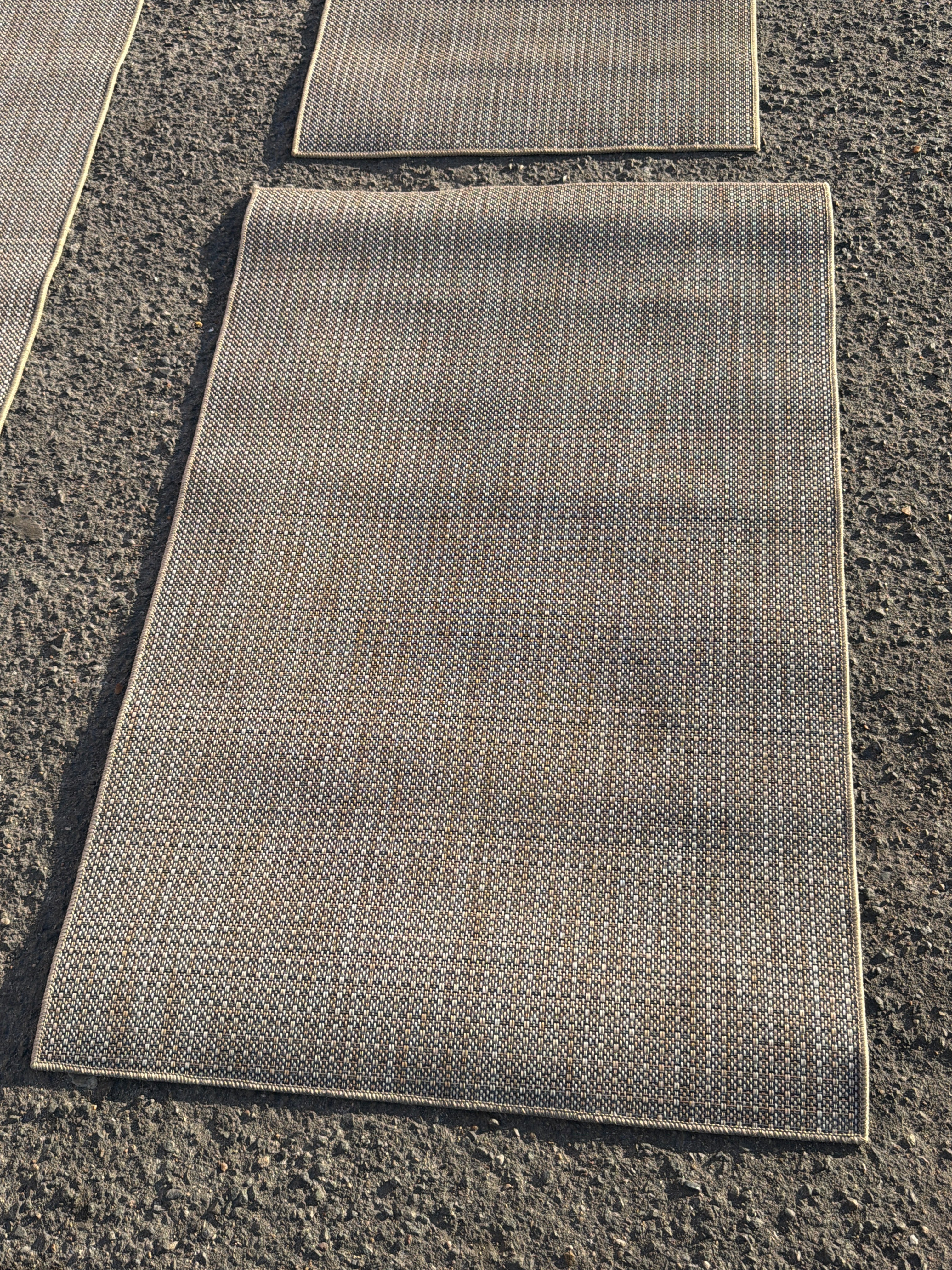 Nouveau Tapis plastique 60x90 BEIGE-TAUPE-BLANC-GRIS