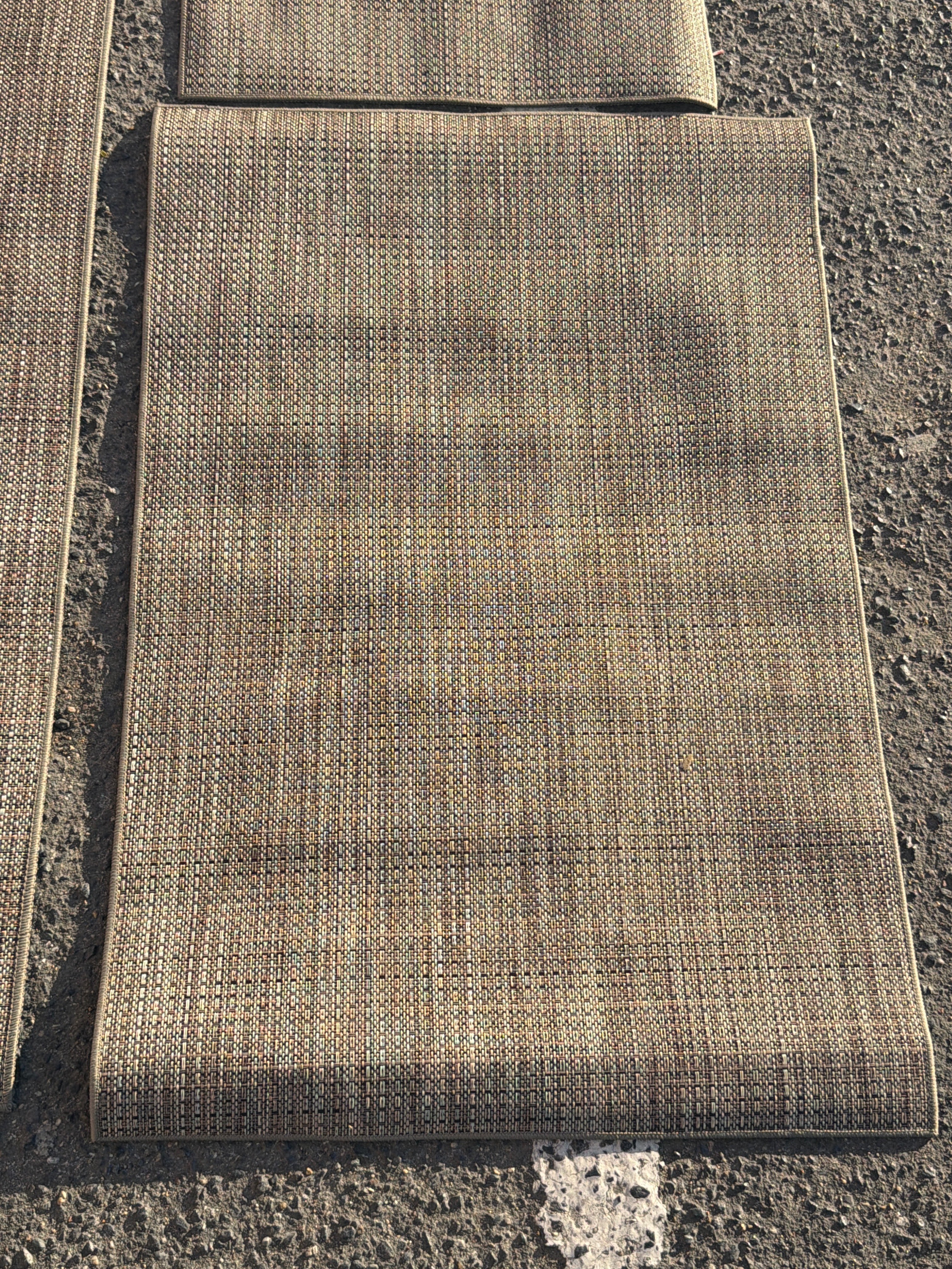 Nouveau Tapis plastique 60x90 BEIGE-TAUPE-BLANC-GRIS