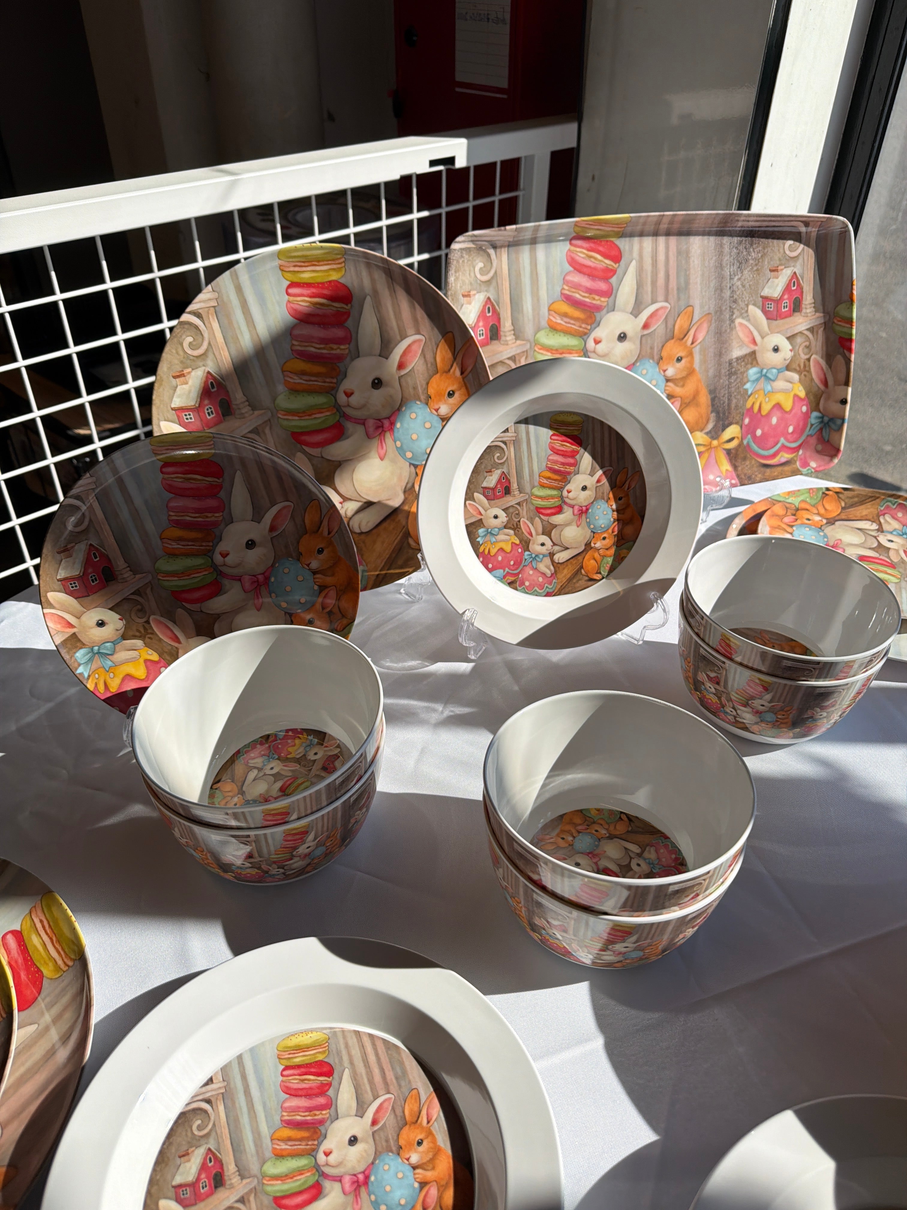 Service à vaisselle Melamine 26 pièces collection Pâques 2026