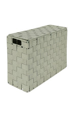 Panier de rangement pour papier toilette rectangulaire polyester /metal - vert