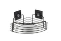 Etagère d'angle douche adhésive noir 22.5x14x22.5cm
