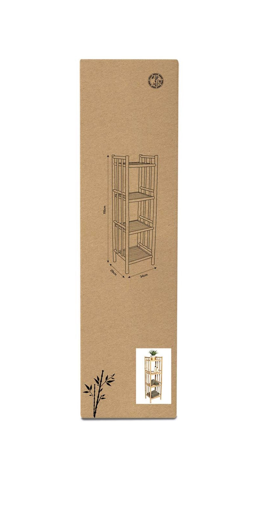 Meuble 4 etageres bambou a monter- bambou
