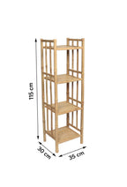 Meuble 4 etageres bambou a monter- bambou