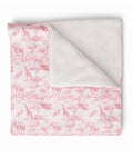 Plaid enfant Rose Inspiration Toile de Jouy