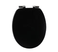 Abattant WC fibres de bois noir 37.5x46cm