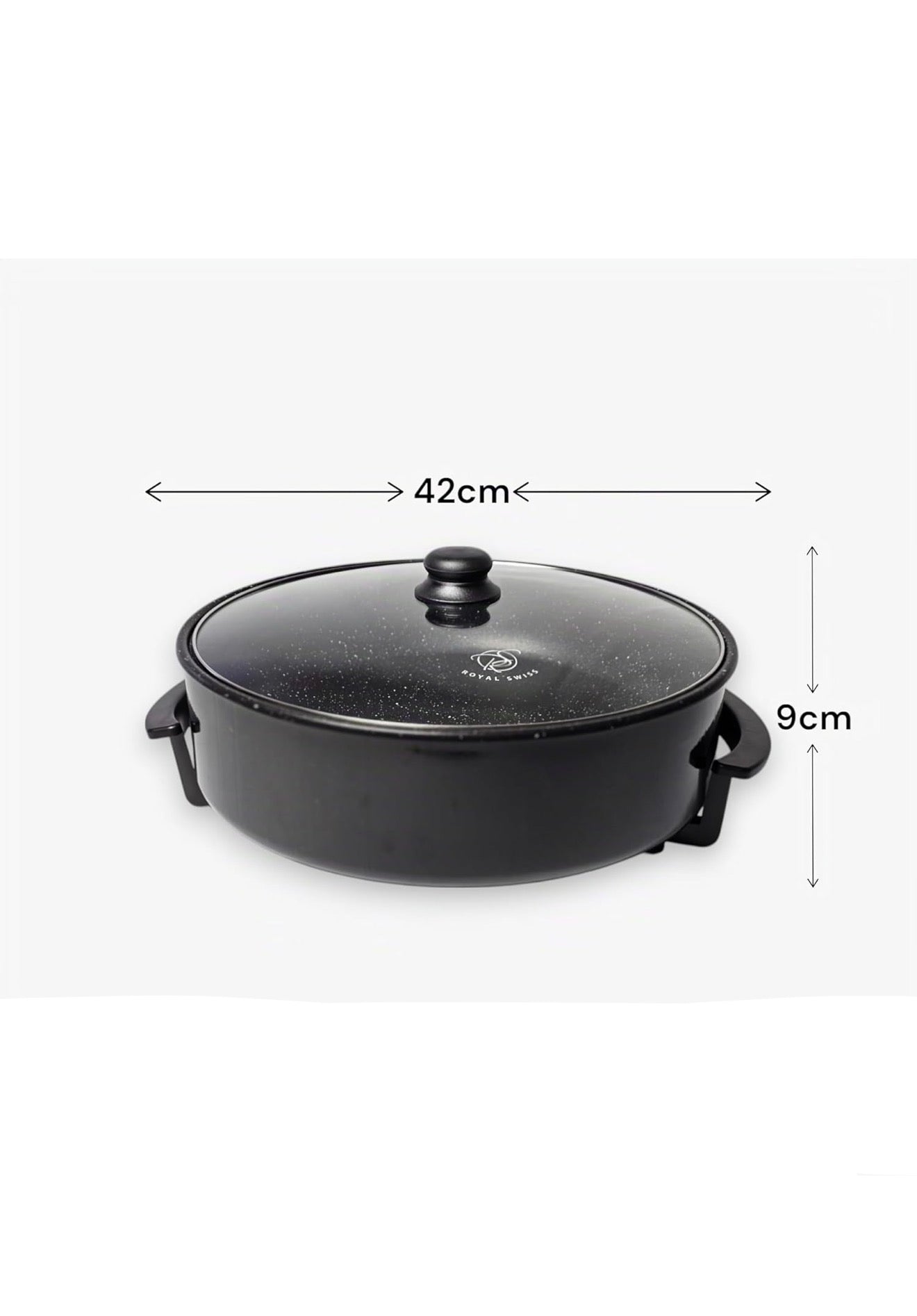 Casserole électrique avec couvercle -  42cm - 1500w