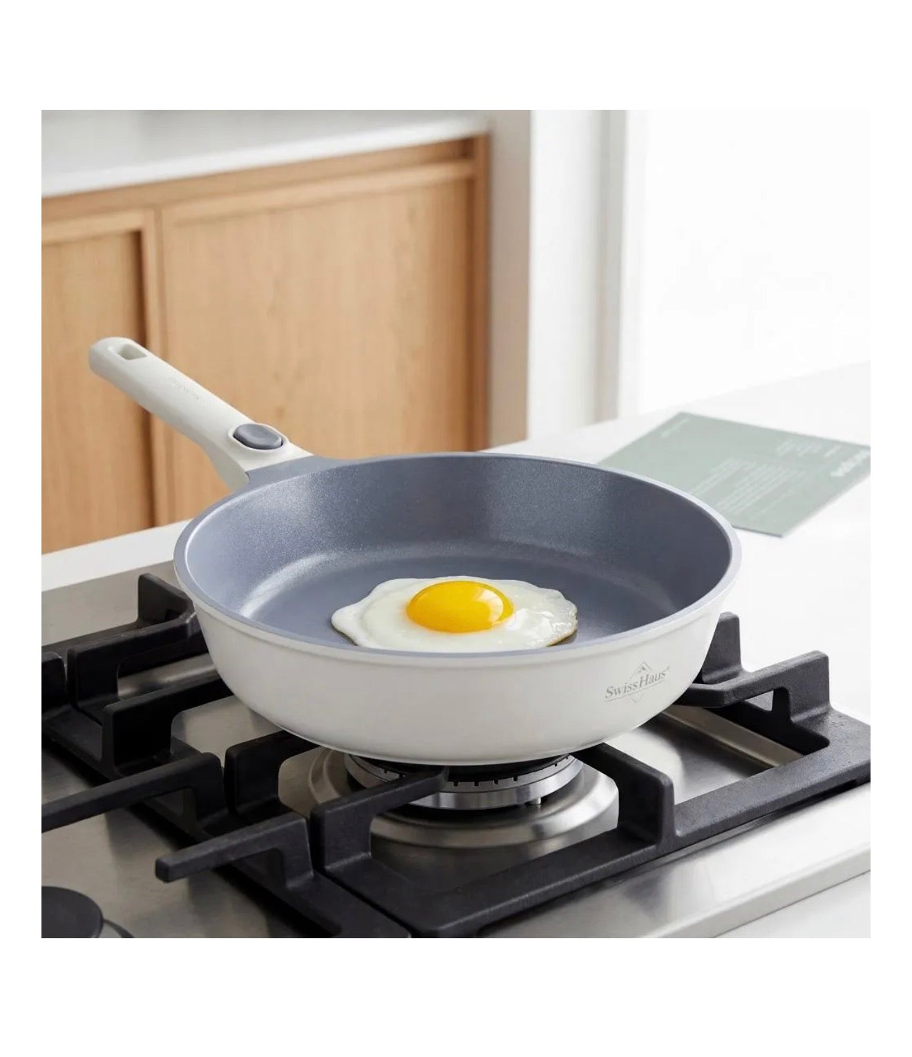 Batterie de cuisine - 19 pièces, avec revêtement céramique SAPPHIRE - crème