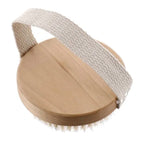 BROSSE LAVANTE RONDE CORPS BOIS POILS NATURELS - NATUREL