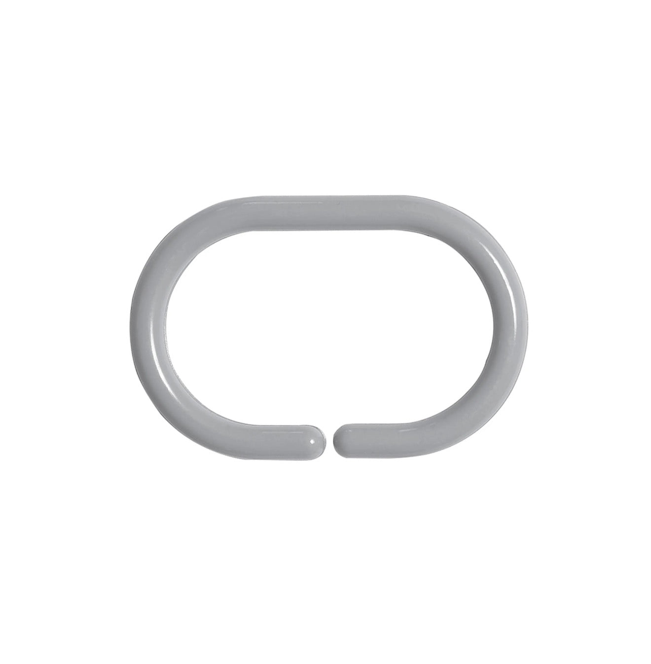 Lot de 12 anneaux plastique gris