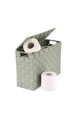 Panier de rangement pour papier toilette rectangulaire polyester /metal - vert