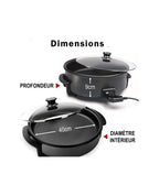Casserole électrique avec couvercle -  42cm - 1500w