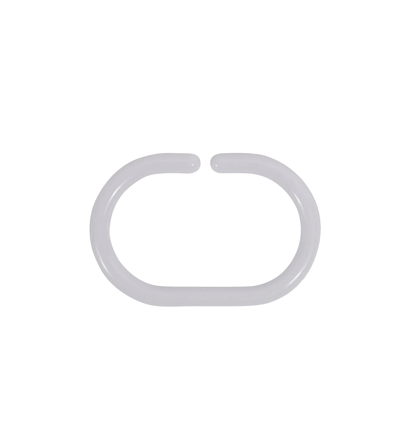 Lot de 12 anneaux plastique blancs