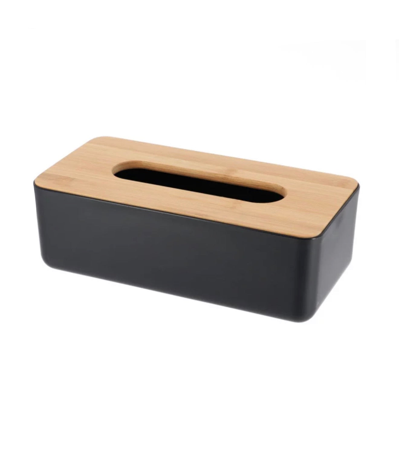 Boîte a mouchoirs noir / bambou