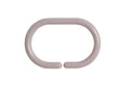 Lot de 12 anneaux rideau de douche taupe