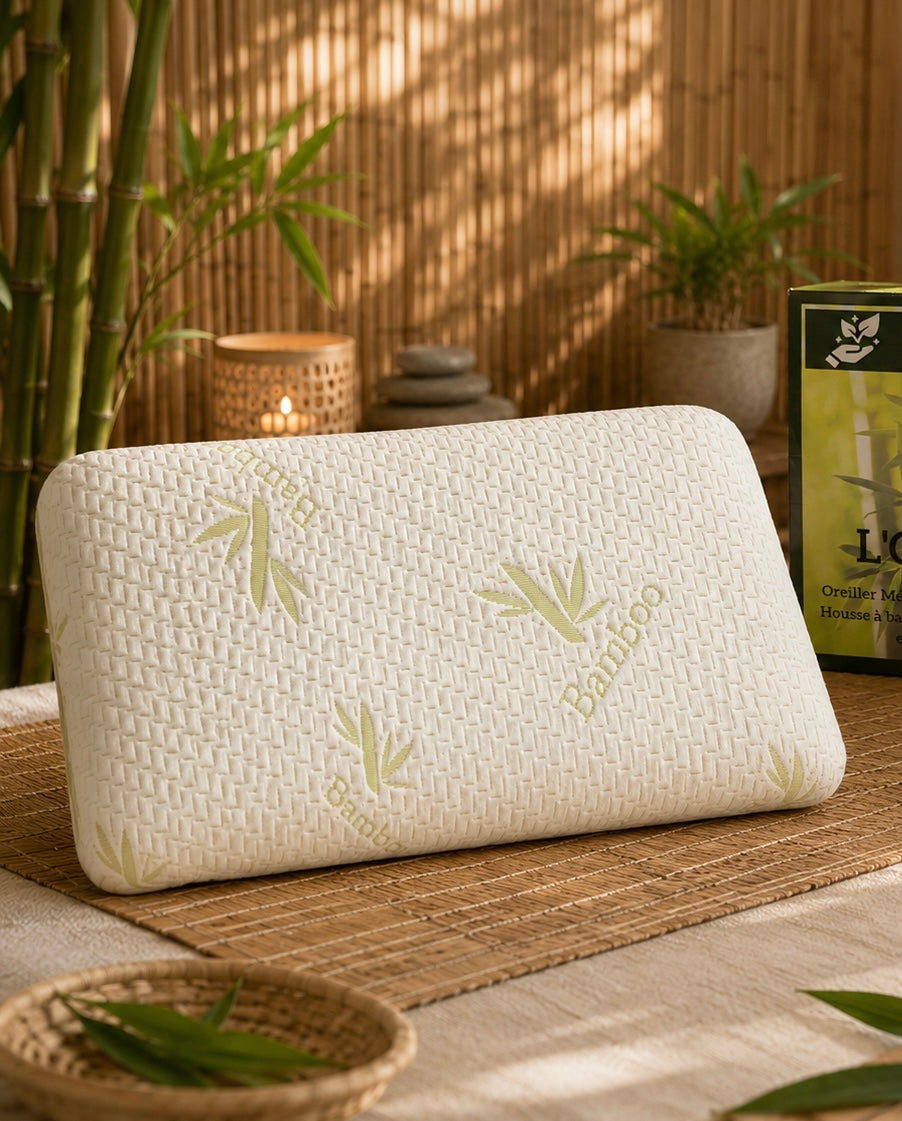 Oreiller mémoire de forme dimension 65x40x13cm